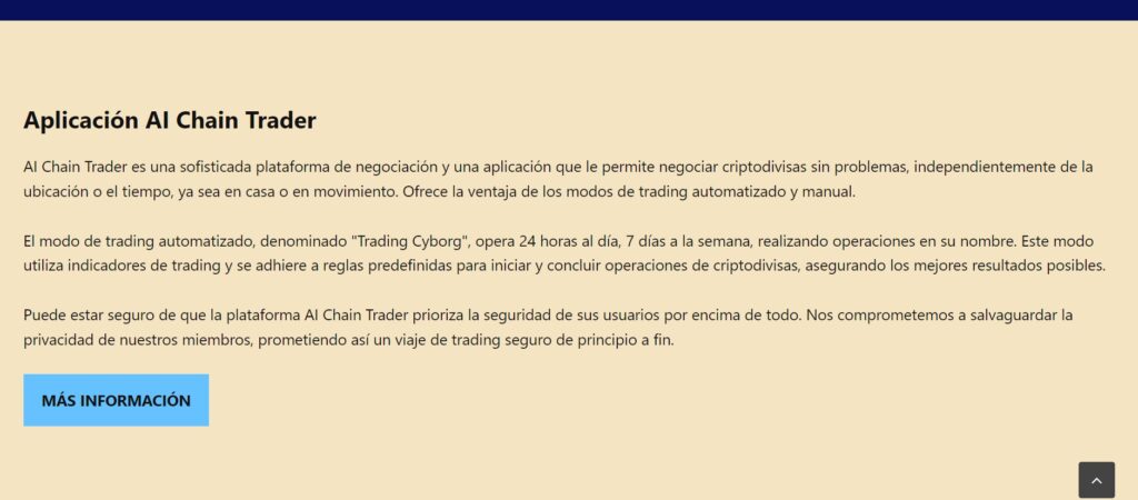 AI Chain Trader Variedad de estrategias